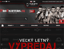 Tablet Screenshot of profighters.sk